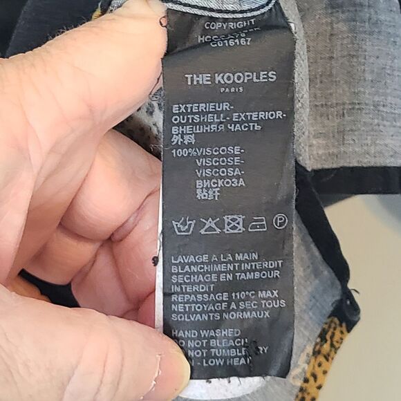 The Kooples Paris Mens M Relaxed Button Up Short Sleeve Leopard Print Shirt - Picture 7 of 9